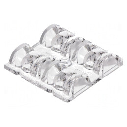 Lentilă LED Pătrată Transparentă 19-30° H 10.6mm | Electronic-mag.ro | Componente Electronice