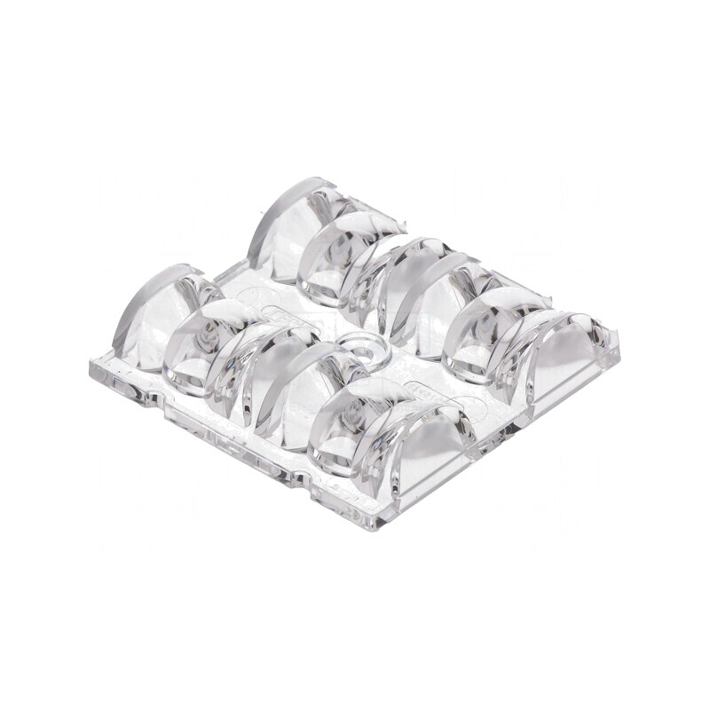 Lentilă LED Pătrată Transparentă 19-30° H 10.6mm | Electronic-mag.ro | Componente Electronice