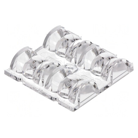 Lentilă LED Pătrată Transparentă 19-30° H 10.6mm | Electronic-mag.ro | Componente Electronice