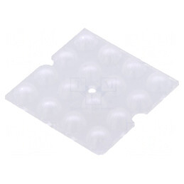 Lentilă LED pătrată plexiglass transparentă 7,5mm