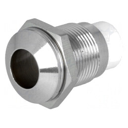 Montură LED 8mm Crom Metal Convex | Electronic-mag.ro | Componente Electronice