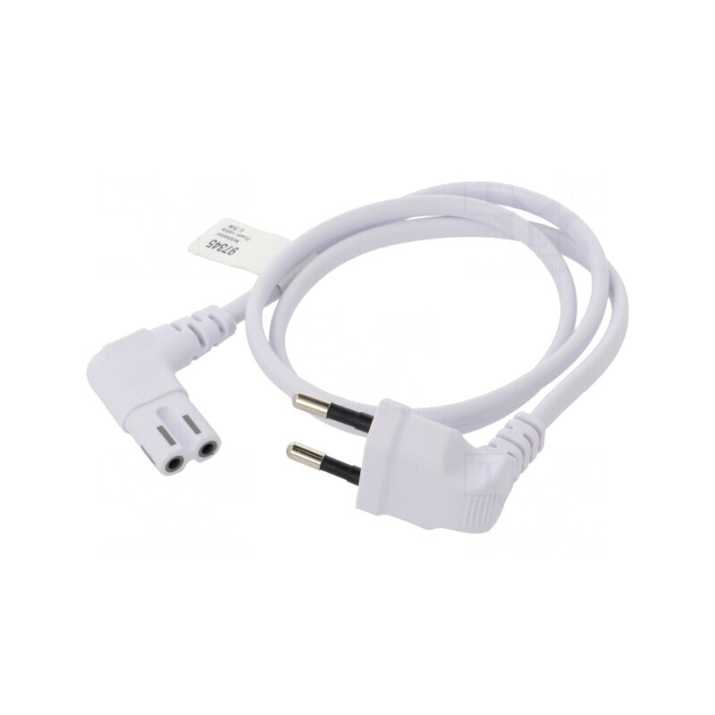 Cablu Electric CEE 7/16 la IEC C7 în Unghi PVC | Electronic-mag.ro | Componente Electronice