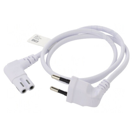 Cablu Electric CEE 7/16 la IEC C7 în Unghi PVC | Electronic-mag.ro | Componente Electronice
