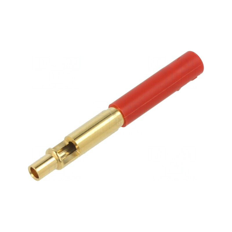 Soclu Banană 4mm Roșie cu Izolație 300V 19A | Electronic-mag.ro | Componente Electronice