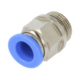 Racord Push-In Alamă Nichelată BLUELINE | Electronic-mag.ro | Componente Electronice
