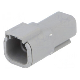 Conector cablu-cablu DTM 4 pini gri IP68 | Electronic-mag.ro | Componente Electronice