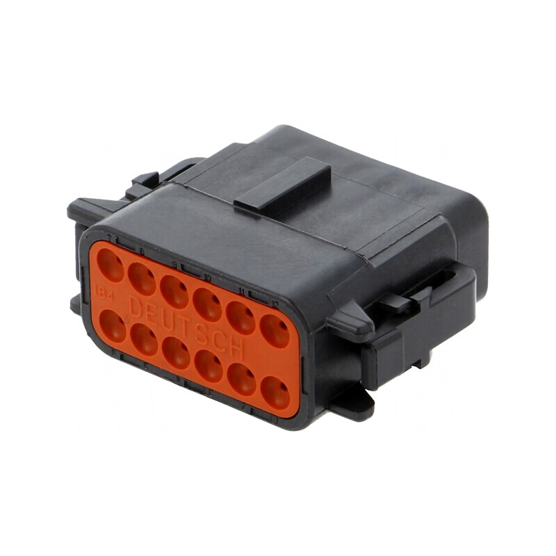 Conector cablu-cablu DTM mamă 12 pini negru | Electronic-mag.ro | Componente Electronice