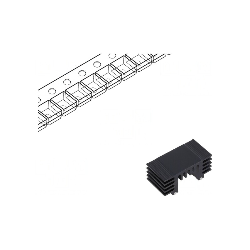 Radiator Negru Extrudat 12,7mm x 25,9mm | Electronic-mag.ro | Componente Electronice Radiator Negru Extrudat 12,7mm x 25,9mm | Electronic-mag.ro | Componente Electronice