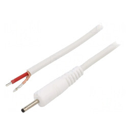Cablu Alimentare DC Alb 0,5m 1x1mm2 | Electronic-mag.ro | Componente Electronice