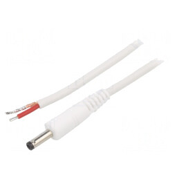Cablu Alimentare DC Alb 0,5m 4,0/1,7 mm | Electronic-mag.ro | Componente Electronice