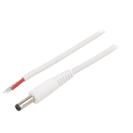 Cablu Alimentare Alb 0.5m 1x1mm2 DC 4.8/1.7 | Electronic-mag.ro | Componente Electronice