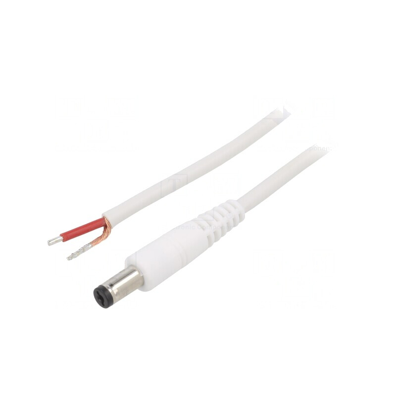 Cablu Alb 1x1mm2 DC 5,5/1,7 Mufă Dreaptă 0,5m | Electronic-mag.ro | Componente Electronice Cablu Alb 1x1mm2 DC 5,5/1,7 Mufă Dreaptă 0,5m | Electronic-mag.ro | Componente Electronice