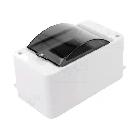 Carcasă pentru aparatură modulară IP30 de perete albă ABS | Electronic-mag.ro | Componente Electronice