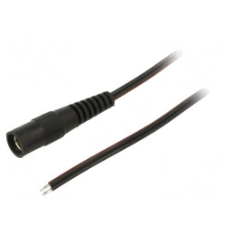 Cablu Alimentare DC 5.5/2.1mm 1.5m Negru | Electronic-mag.ro | Componente Electronice