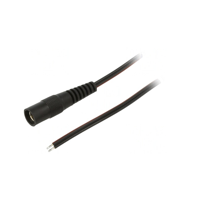 Cablu Alimentare DC 5.5/2.1mm 1.5m Negru | Electronic-mag.ro | Componente Electronice