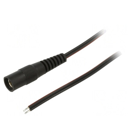 Cablu Alimentare DC 5.5/2.1mm 1.5m Negru | Electronic-mag.ro | Componente Electronice