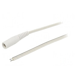 Cablu Alimentare DC Alb 1,5m 5,5/2,1mm | Electronic-mag.ro | Componente Electronice