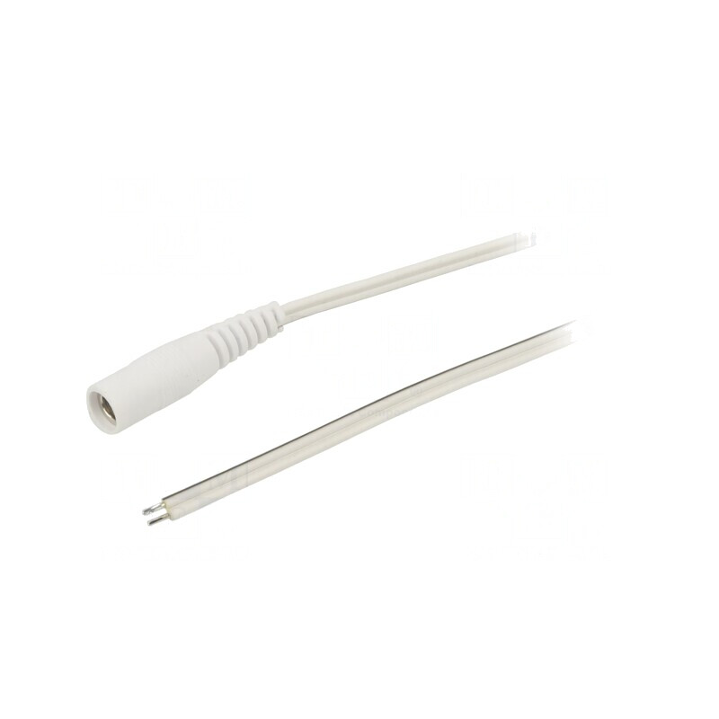 Cablu Alimentare DC Alb 1,5m 5,5/2,1mm | Electronic-mag.ro | Componente Electronice