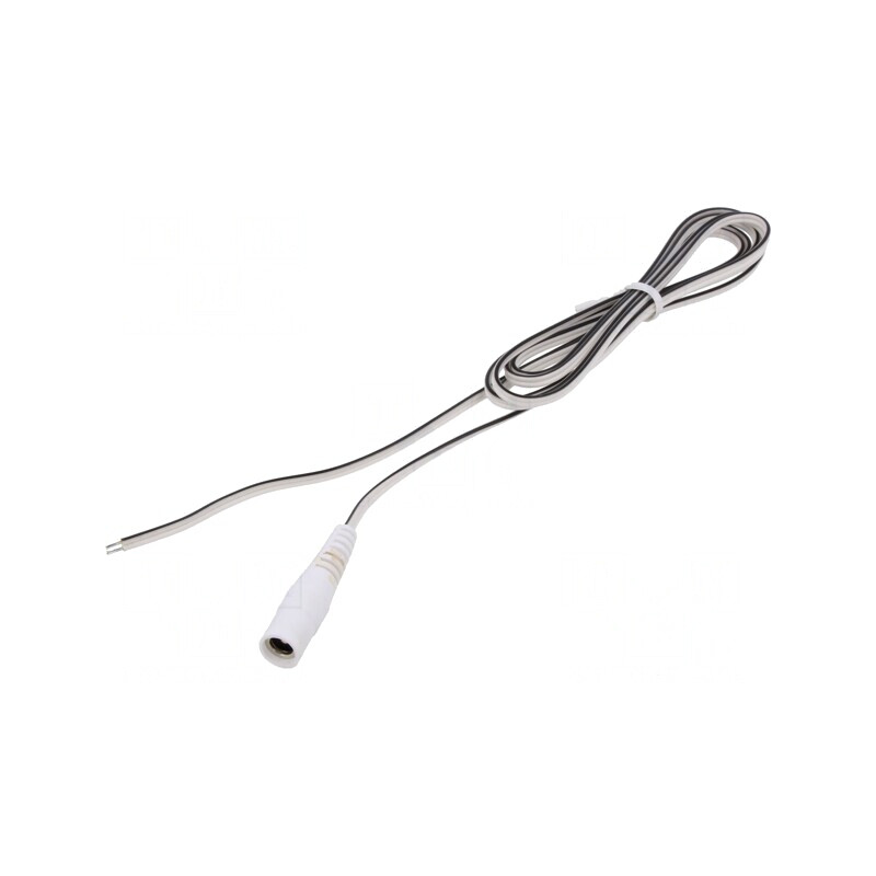 Cablu Alimentare DC Alb 1,5m 5,5/2,5 2x0,35mm2 | Electronic-mag.ro | Componente Electronice