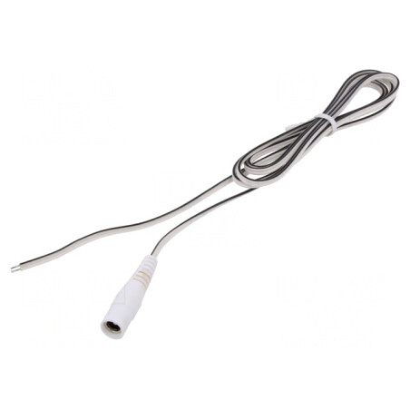 Cablu Alimentare DC Alb 1,5m 5,5/2,5 2x0,35mm2 | Electronic-mag.ro | Componente Electronice