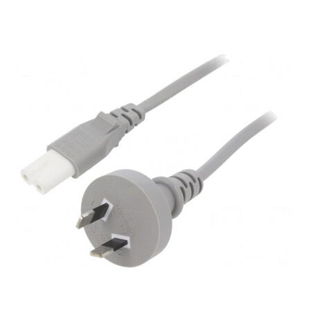 Cablu 2x0,75mm2 AS/NZS 3112 mufă IEC C7 PVC 1,8m | Electronic-mag.ro | Componente Electronice