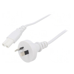 Cablu Alimentare 2x0,75mm² 1,8m cu Mufă AS/NZS 3112 și IEC C7 Mamă PVC | Electronic-mag.ro | Componente Electronice