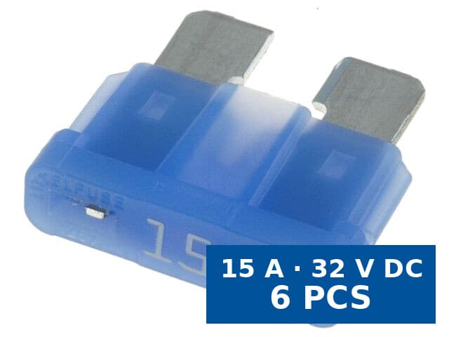 Siguranță fuzibilă 19 mm Littelfuse 0287015.PXCN, 15 A, 32 V DC, set 6 buc