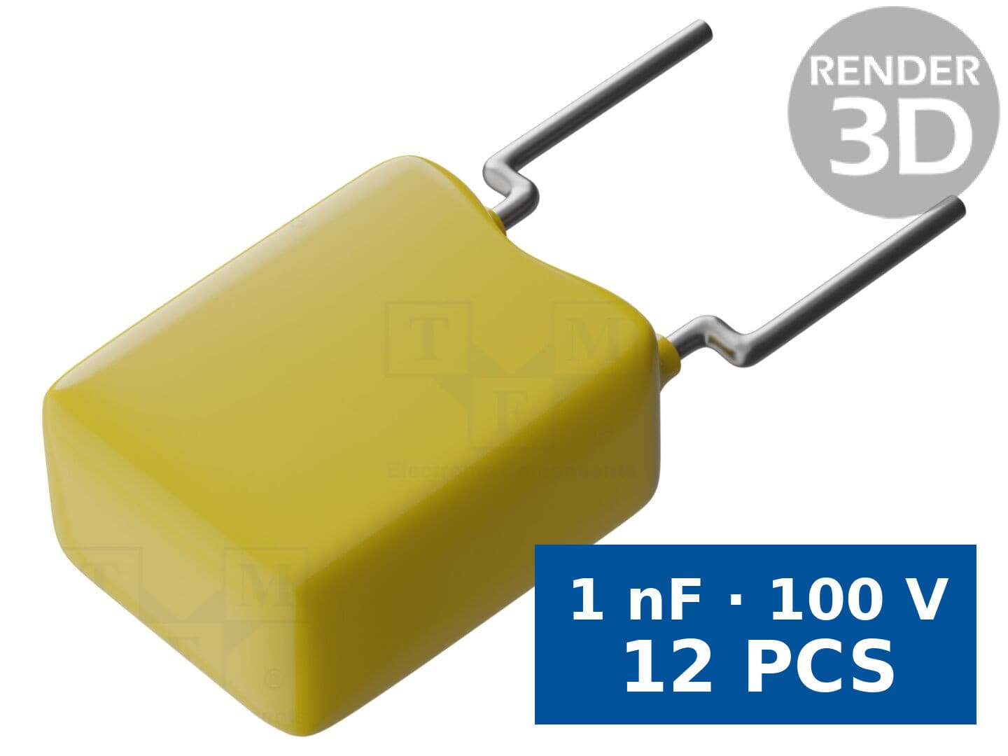Condensator ceramic MLCC monolitic 1 nF 100 V C0G (NP0) ±5%, Kemet C317C102J1G5TA, set 12 buc