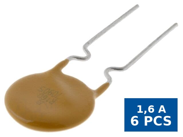 Siguranță fuzibilă Ø10,2 mm Bourns MF-R160, 1,6 A, set 6 buc
