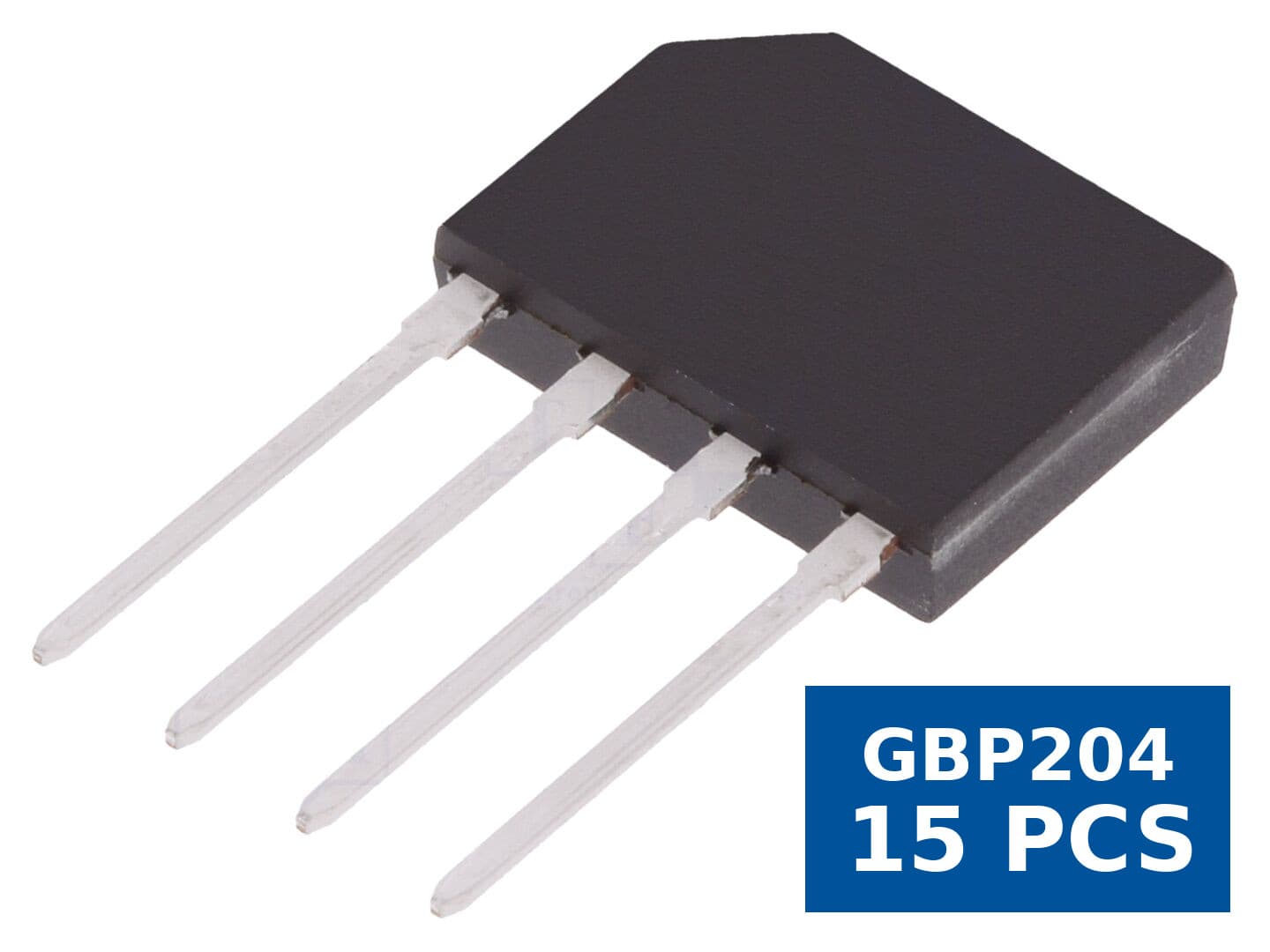 Punte redresoare monofazată Urmax 400 V 2 A 60 A, Yangli GBP204, set 15 buc