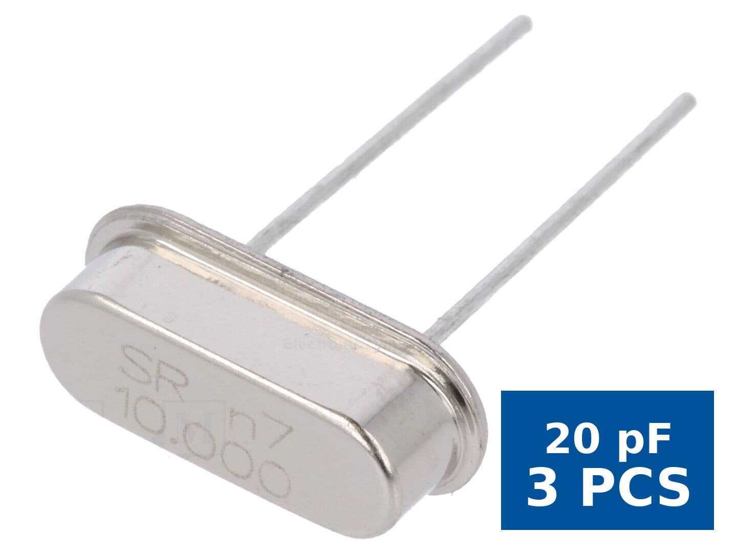 Rezonator de cuarț 10 MHz ±30 ppm 20 pF THT HC49-S, SR Passives 10M-49S-SR, set 3 buc
