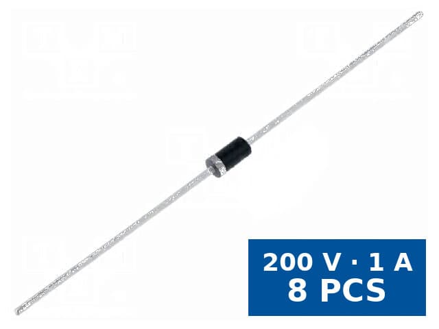 Diodă comutaţie THT Micro Commercial Components 1N4942GP-TP, 200 V, 1 A, DO41, set 8 buc