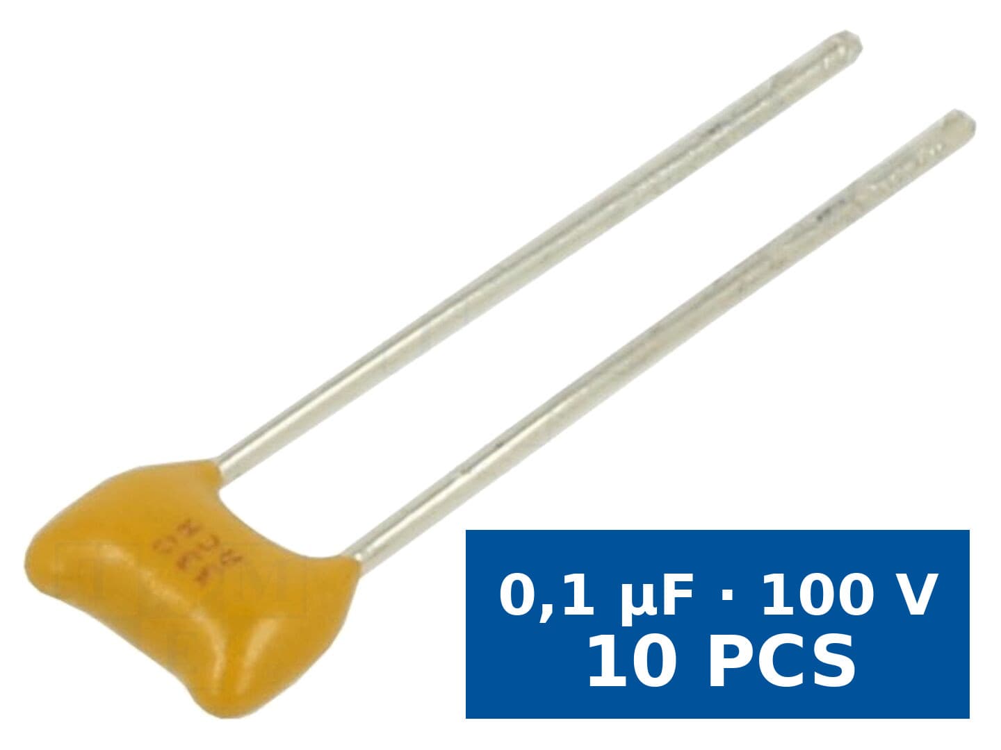 Condensator ceramic MLCC 100 nF 100 V X7R ±10% THT 2,54 mm, Kyocera Avx SR201C104KARTR1, set 10 buc